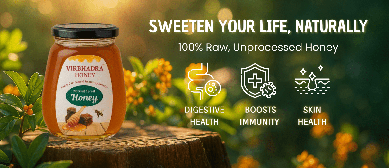100% Raw, Unprocessed Honey